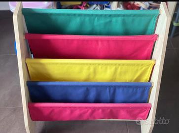 Libreria Kidkaft legno e tessuto ler bambini