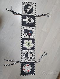 libro tattile neonati stoffa contrasto bianco nero