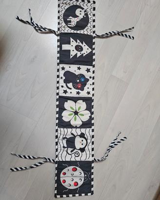 libro tattile neonati stoffa contrasto bianco nero