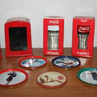 coca-cola barattoli, bicchieri,sottobicchiere ecc.