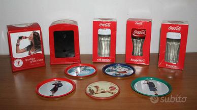 coca-cola barattoli, bicchieri,sottobicchiere ecc.