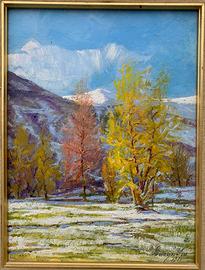 Stefano Bargis quadro dipinto neve Busca Cuneo