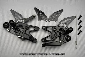 Pedane arretrate STREET TRIPLE 675 R RX 2013 2017