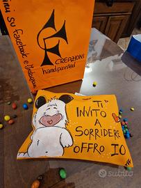 poquette Hello Spenk dipinta a mano 