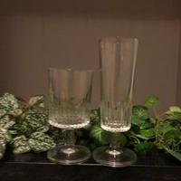 Bicchieri con calice in vetro, da acqua e da vino