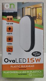Plafoniera applique ovale a led