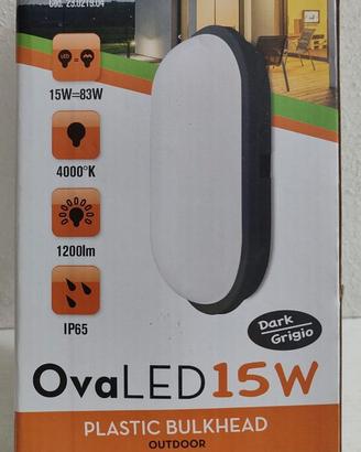Plafoniera applique ovale a led IP65