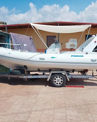 Gommone Pomar in resina motore Mercury accessori 
