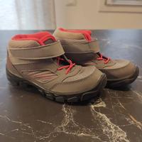 Scarponcini trekking bambina quechua grigio rosa