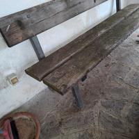 panchine in legno e ferro 