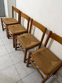 Sedie in legno impagliate