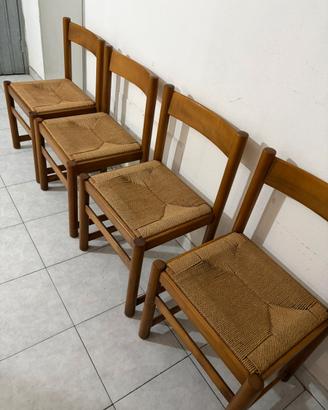 Sedie in legno impagliate