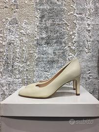 Scarpe decolte donna n 38 tacco 8 cm v pelle nuove