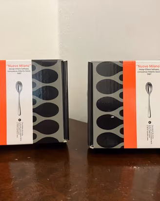 8 cucchiaini da moka ALESSI “Nuova Milano” NUOVI