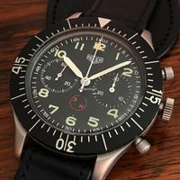 HEUER BUND 1960 MILITARE TEDESCO "Red 3H Dial"