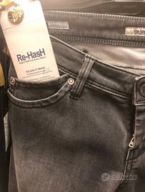 Re Hash jeans donna skinny denim stonewashed tg 25