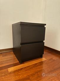 Comodino nero Ikea Malm