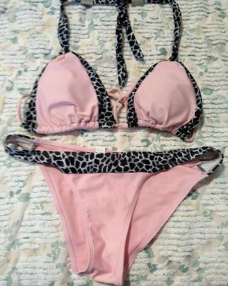 Bikini rosa leopardato