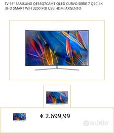TV 55" SAMSUNG QE55Q7CAMT QLED CURVO SERIE 7 Q7C 4