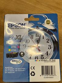 Epson kit cartucce 27xl , ciano , magenta , giallo