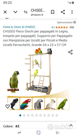 Parco giochi per pappagalli