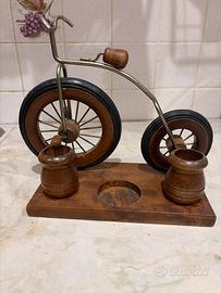 Portapipe vintage a forma di bicicletta Anni '70