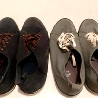 Due paia di Scarpe blu e grigie H&M tipo Vans