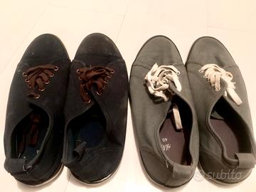 Due paia di Scarpe blu e grigie H&M tipo Vans