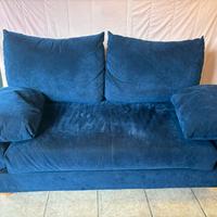 Coppia divani alcantara blu