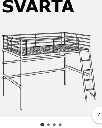 letto Ikea svarta con soppalco 