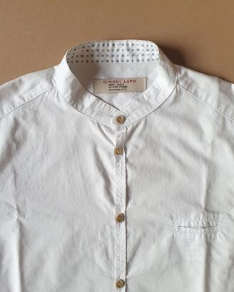 Camicia in cotone colletto coreano Gianni Lupo
