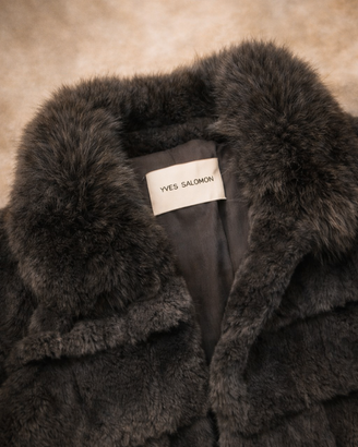 Cappotto di lusso Yves Salomon in vera pelliccia d