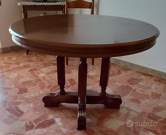 Tavolo rotondo allungabile vintage +8 sedie