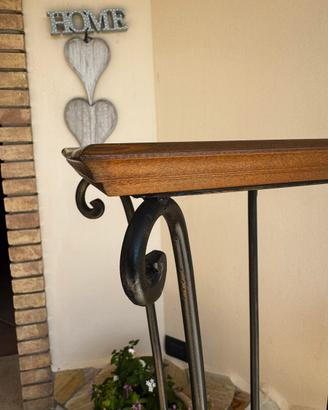 Alzata ferro battuto e legno