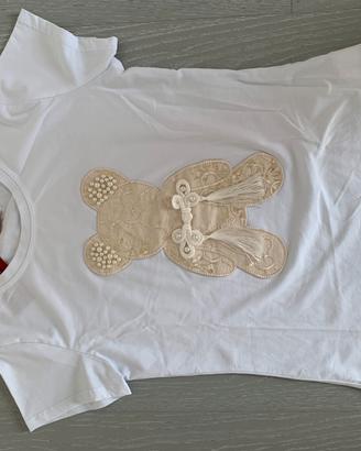 Maglietta maniche corte con orsacchiotto