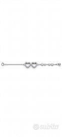 Bracciale Stroili Argento 925 due cuori originale