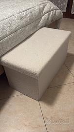 Pouf contenitore bianco