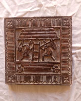 Bassorilievo in legno massiccio Etiopia