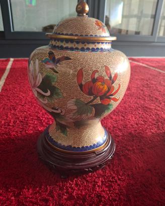 Vaso con Coperchio in Smalto Cloisonné – Riproduzi