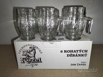 5 Scatole Bicchieri Con Manico Birra Kozel Da 0,5L