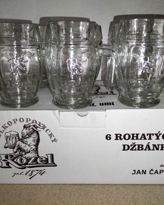 5 Scatole Bicchieri Con Manico Birra Kozel Da 0,5L