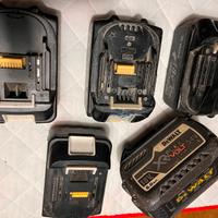 Batterie dewalt makita usate non funzionanti