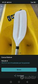 Canoa raibow nn gonfiabile con pagaia in buone co
