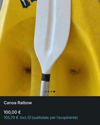 Canoa raibow nn gonfiabile con pagaia in buone co