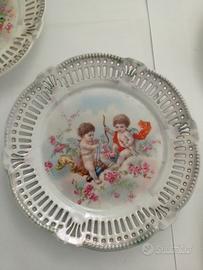 piatti vintage porcellana traforati 