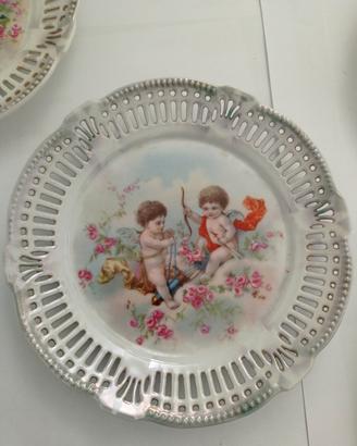 piatti vintage porcellana traforati 