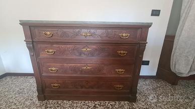 Set mobili antichi legno massello fine '800