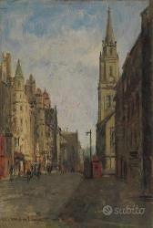 quadro Umberto Montini "Cannon Gate Edinburgh"