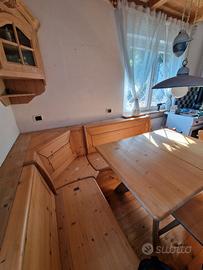 Giro panca completo stile  rustico/tirolese