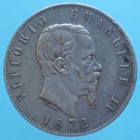 MONETA VITTORIO EMANUELE II - 5 LIRE - 1872